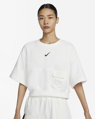 

French Terry Short Sleeve Top White, Белый