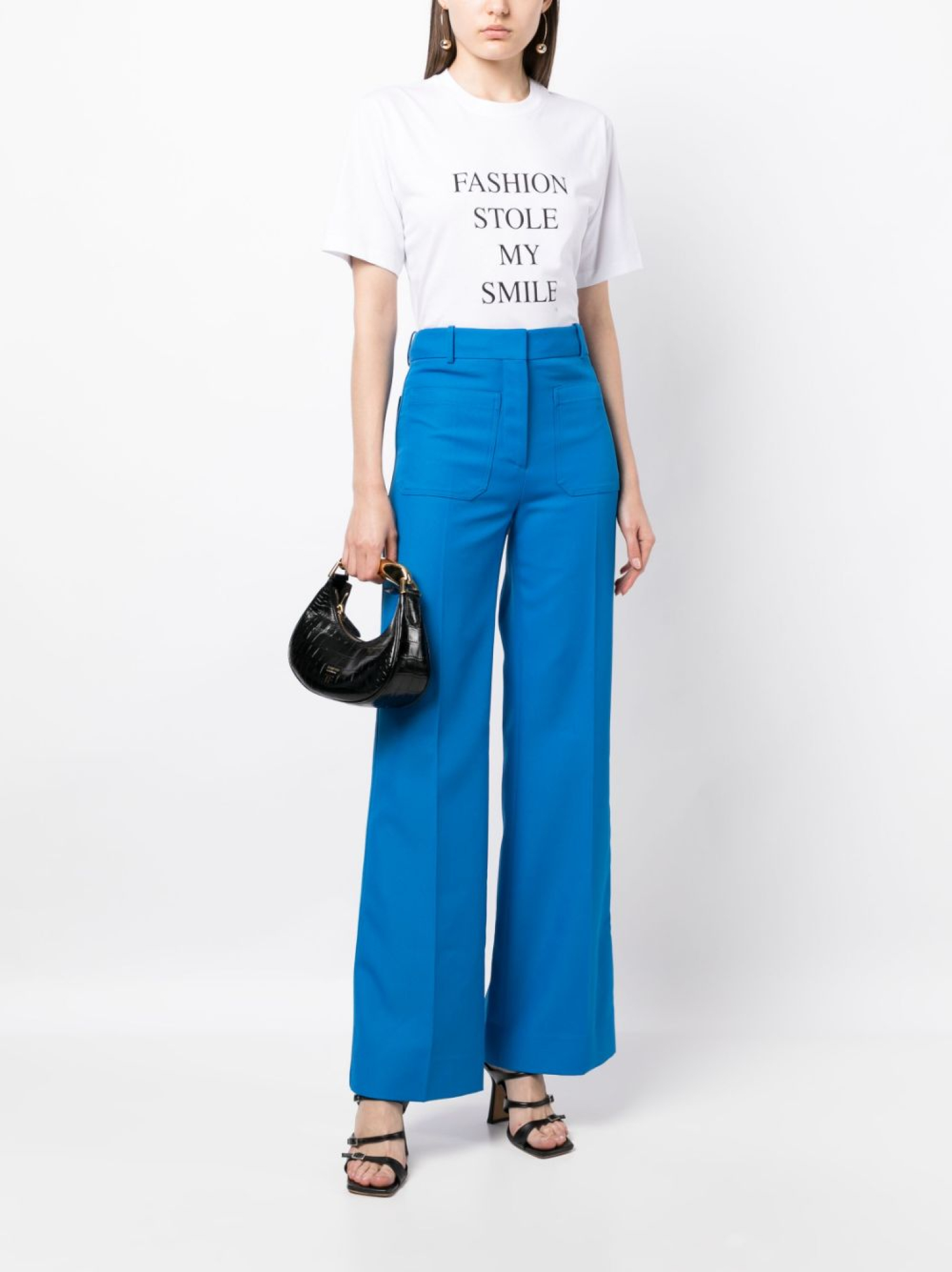 Victoria Beckham Alina High Waisted Wide Leg