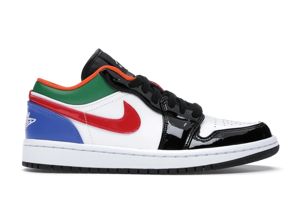 Air Jordan 1 Low Multi-Color Black Toe (2020) фото