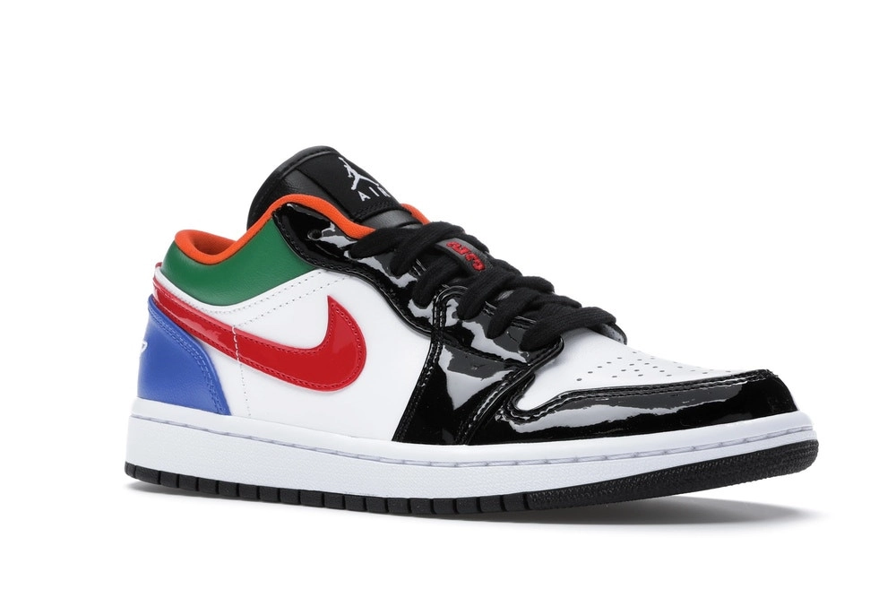 Air Jordan 1 Low Multi-Color Black Toe (2020) фото