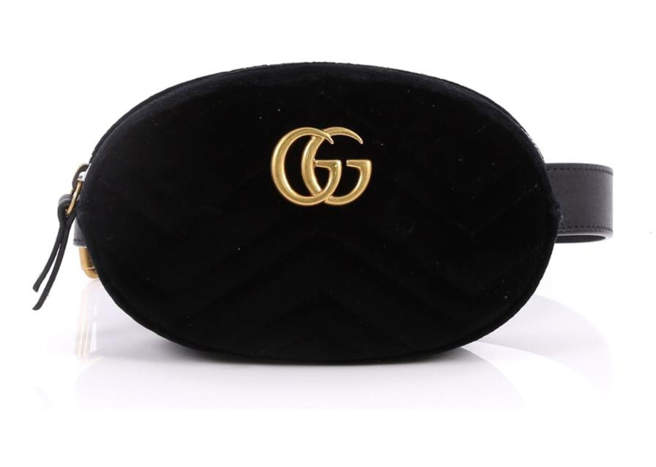 Gucci velvet sales belt bag black