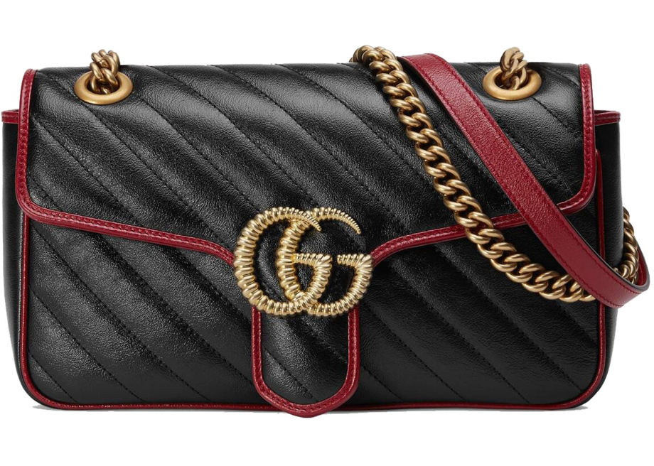 Gucci Gucci GG Marmont Shoulder Bag Diagonal Matelasse Small Black Meet Market