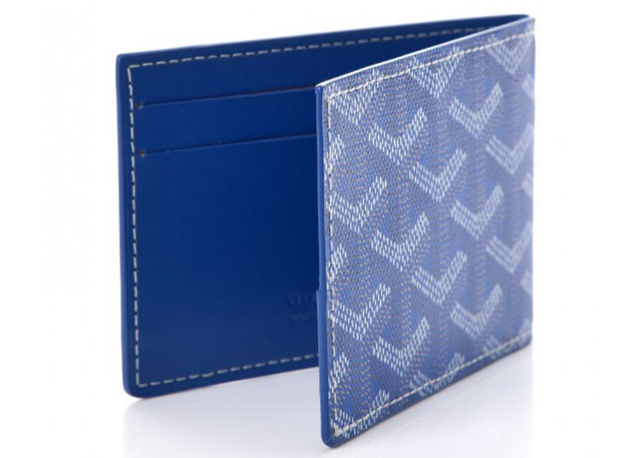 Goyard Goyard Slot Wallet Victoire Companion Goyardine Blue Meet Market