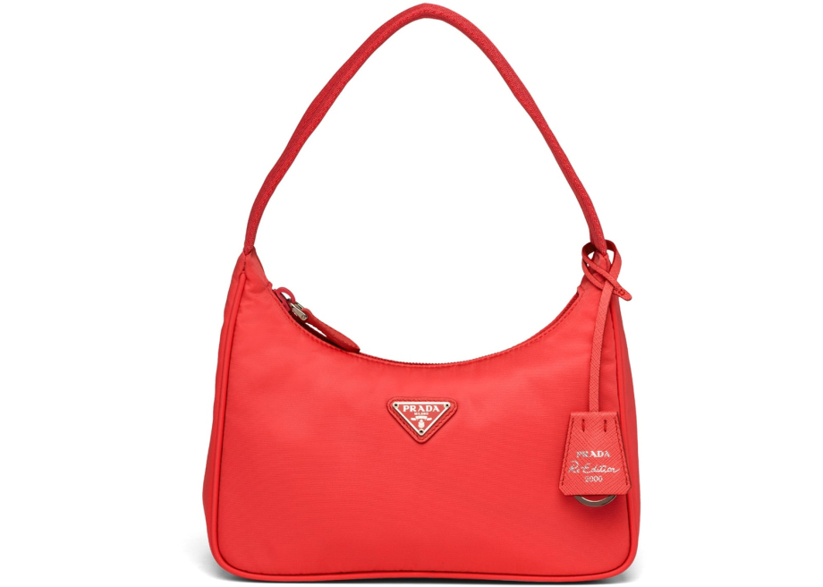 Prada nylon bag red on sale