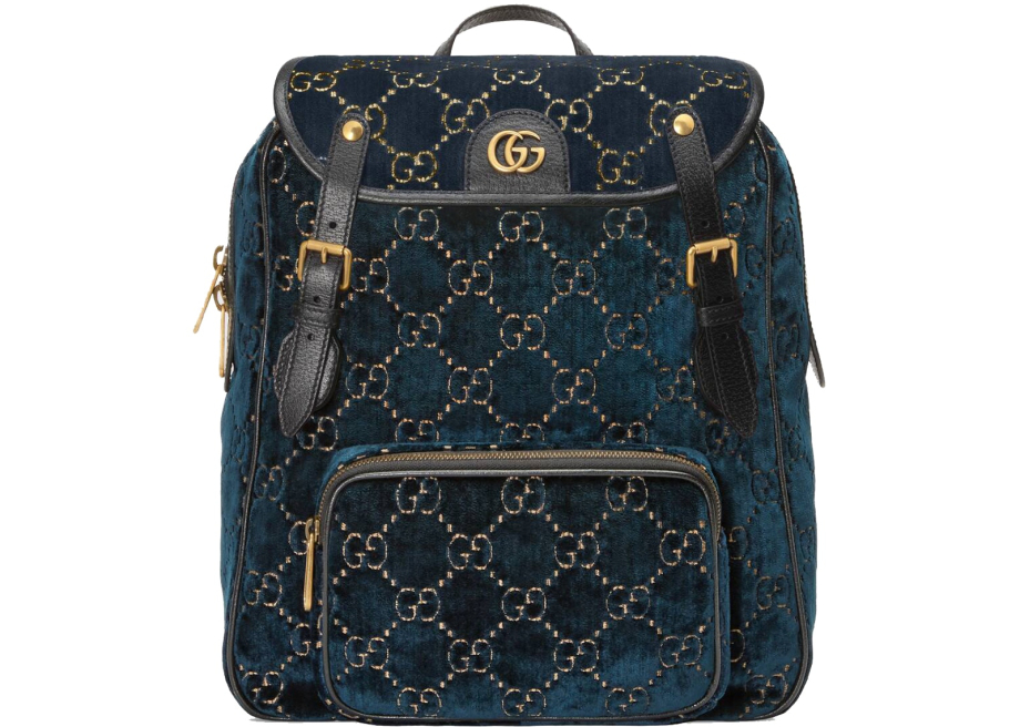 Small gg velvet backpack on sale