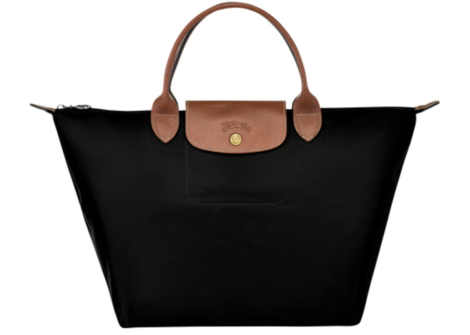 Longchamp black on black on sale tote