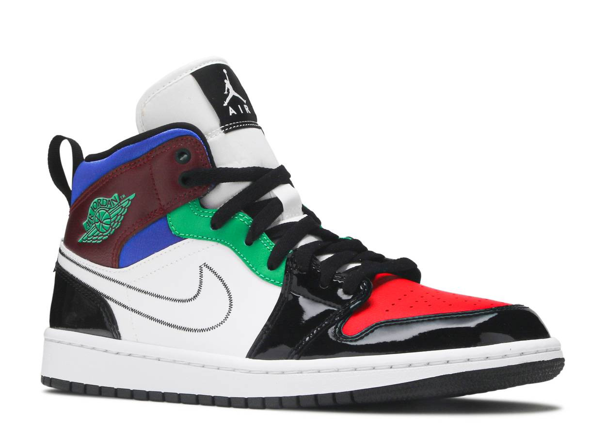 Air Jordan 1 Mid WMNS SE 'Patent Multi-Color' (2020) фото