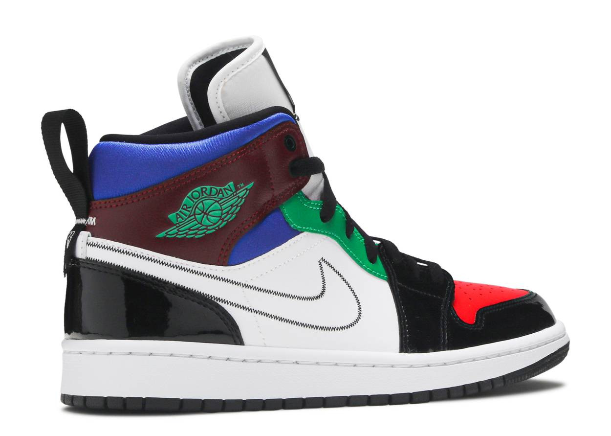 Air Jordan 1 Mid WMNS SE 'Patent Multi-Color' (2020) фото