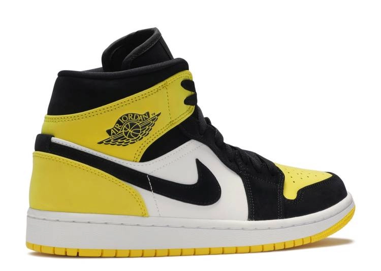 Air Jordan 1 Mid SE Yellow Toe фото