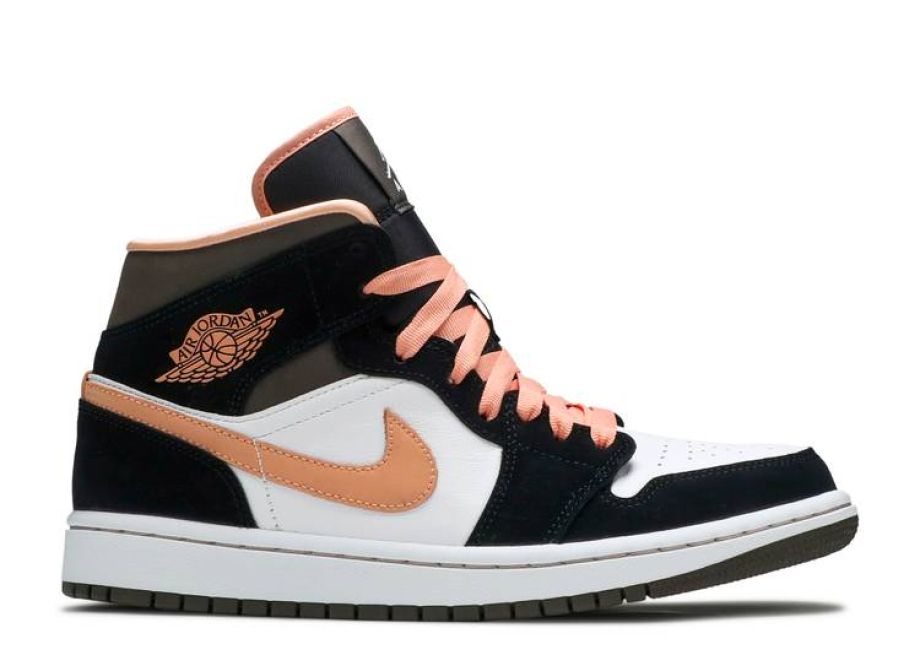 Air jordan 1 peach and sales black