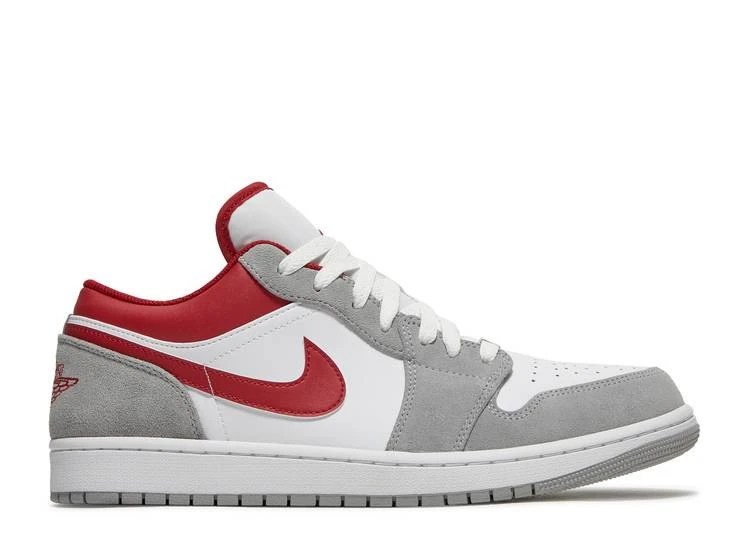 Air Jordan 1 Low Light Smoke Grey Gym Red фото