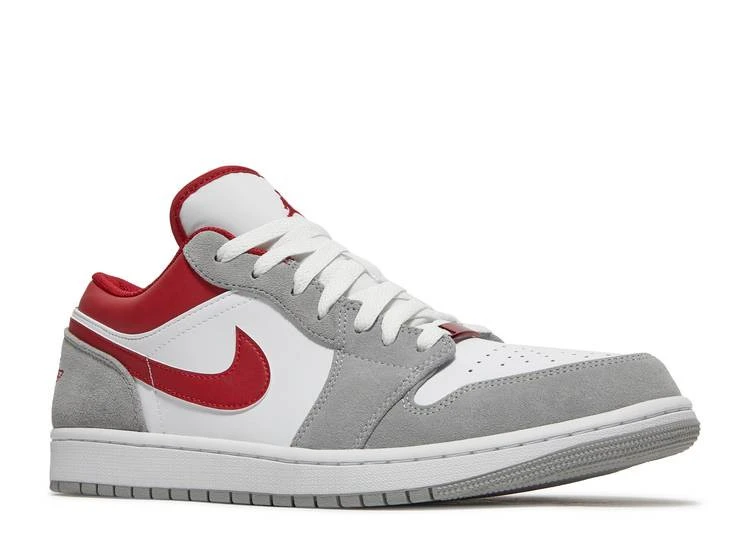 Air Jordan 1 Low Light Smoke Grey Gym Red фото