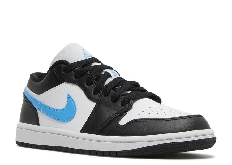 Air Jordan 1 Low Black University Blue фото