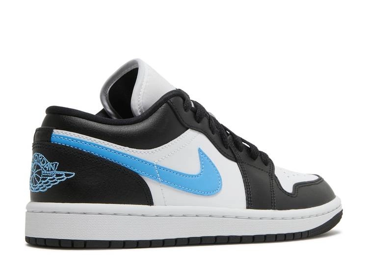 Air Jordan 1 Low Black University Blue фото