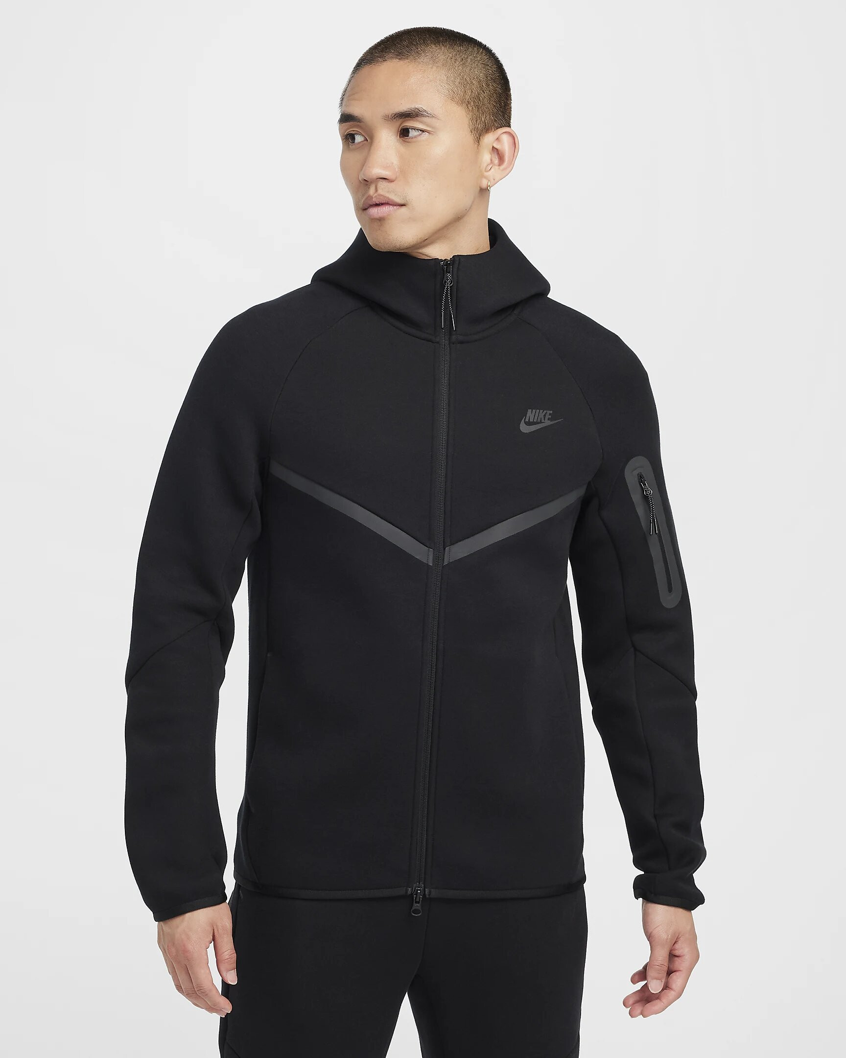 Tech Black Fleece Hoodie