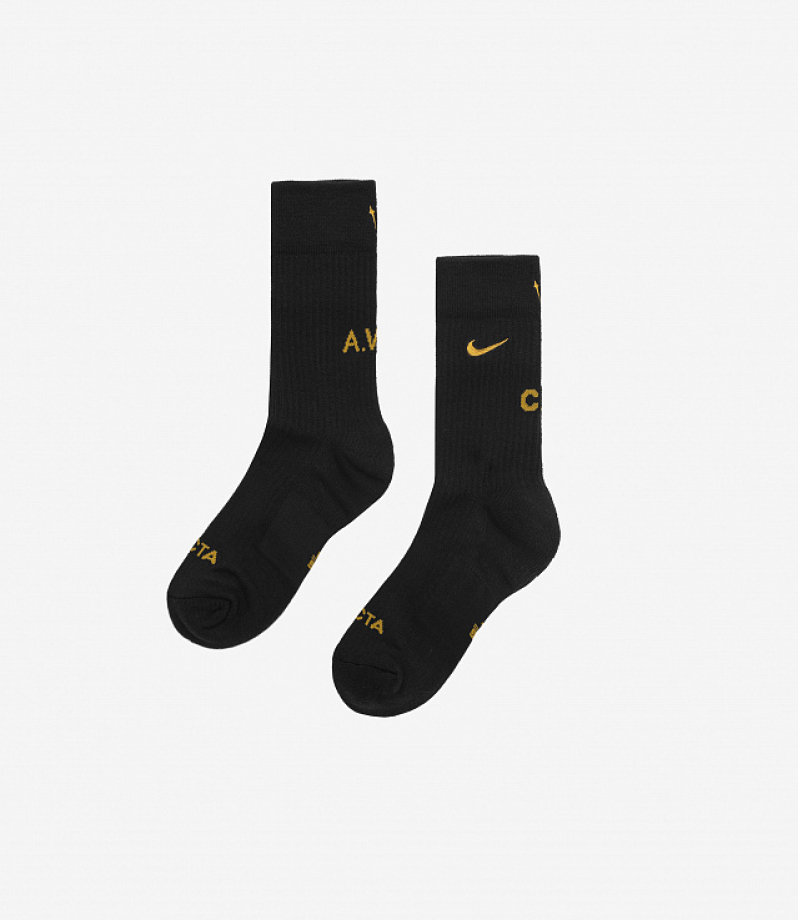 Nike x Drake NOCTA Sock 3 Pack Black Gold DRAKE009 Meet Market