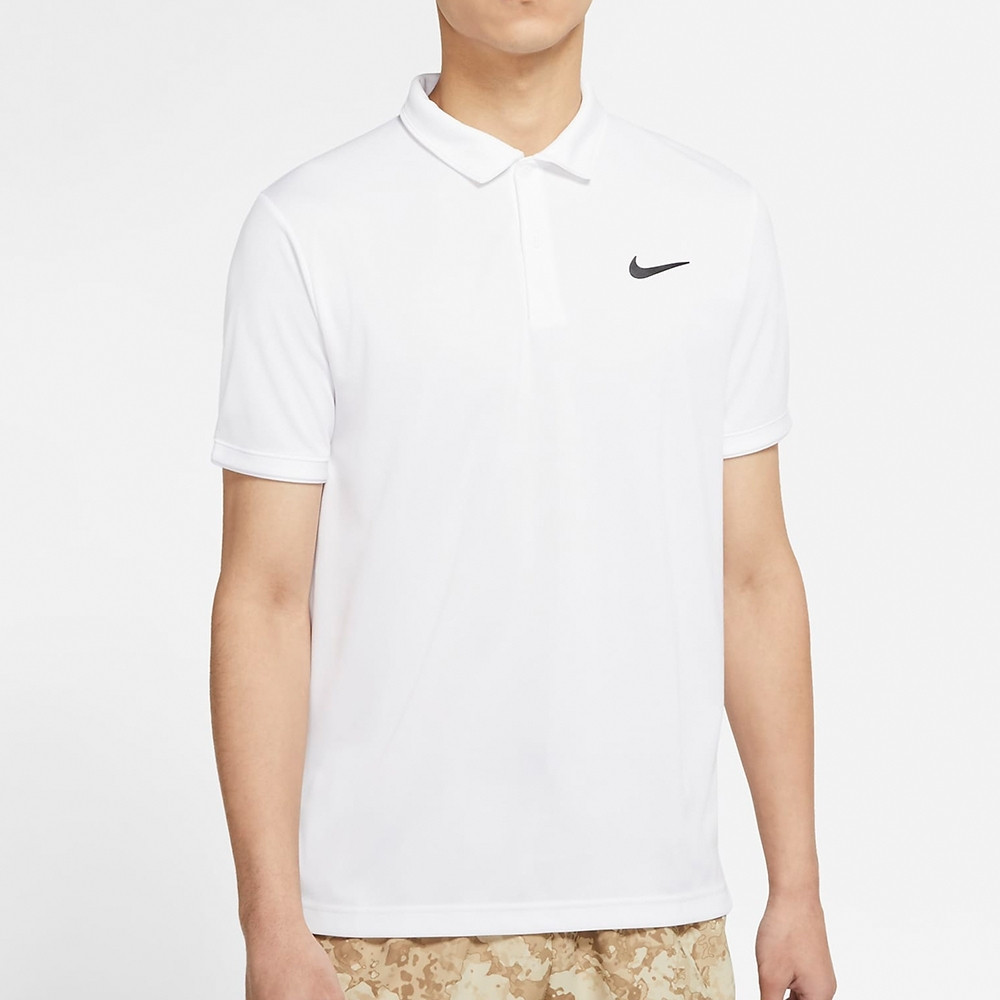 White Dri-Fit Polo Shirt фото