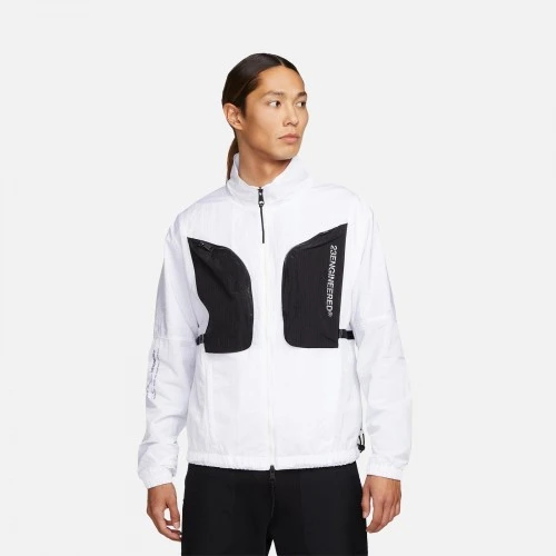 White Engineered Men's Track Jacket фото