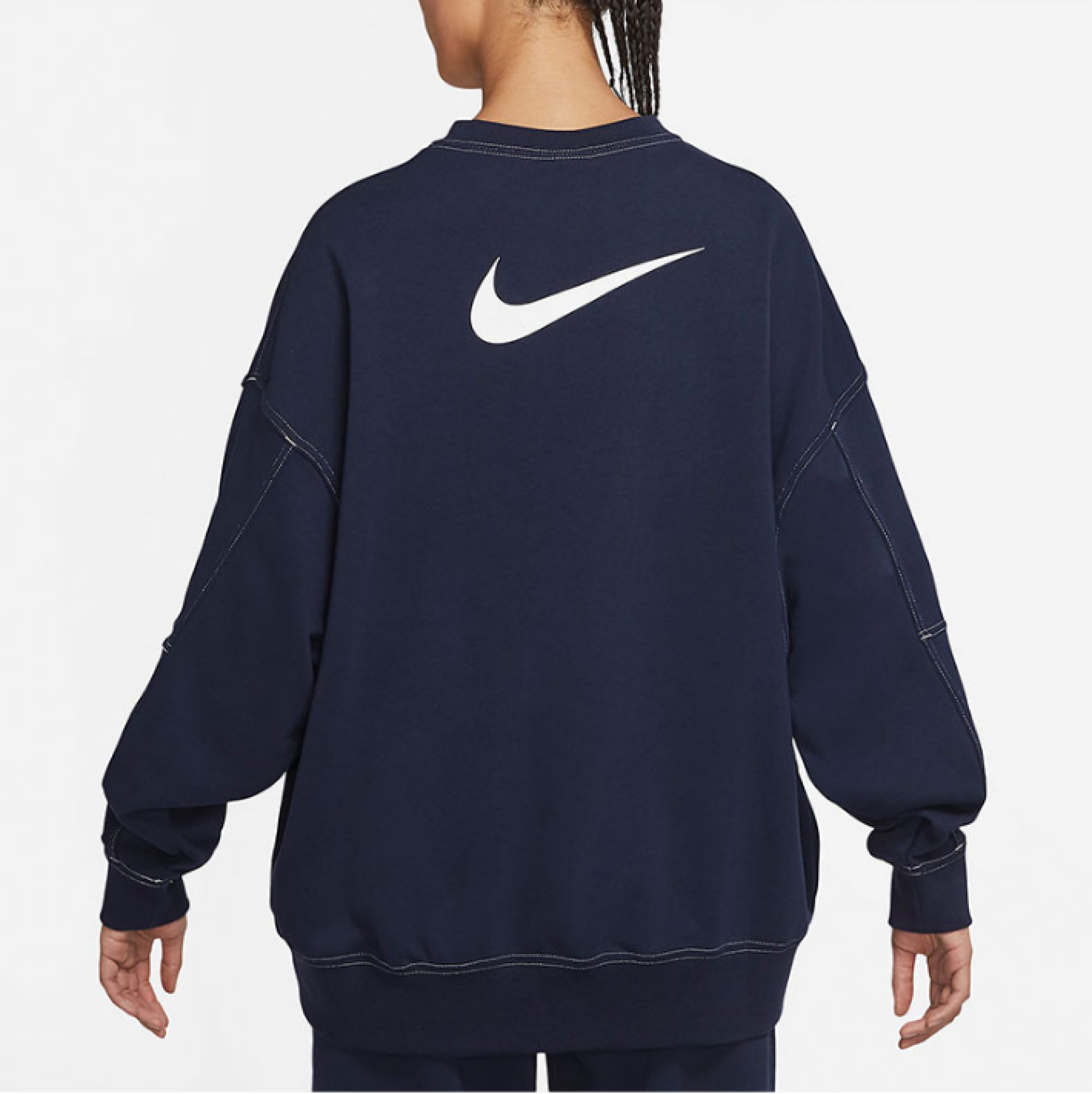 French Terry Oversized Crew Sweatshirt фото