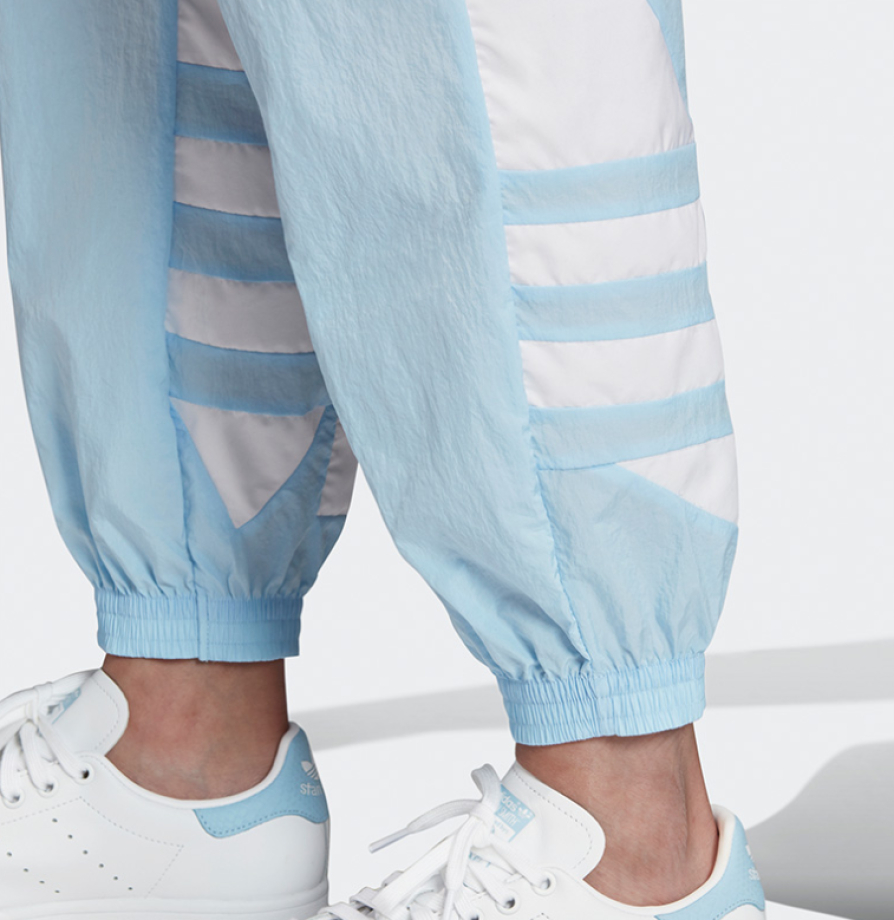 Adidas big logo track pants blue sale