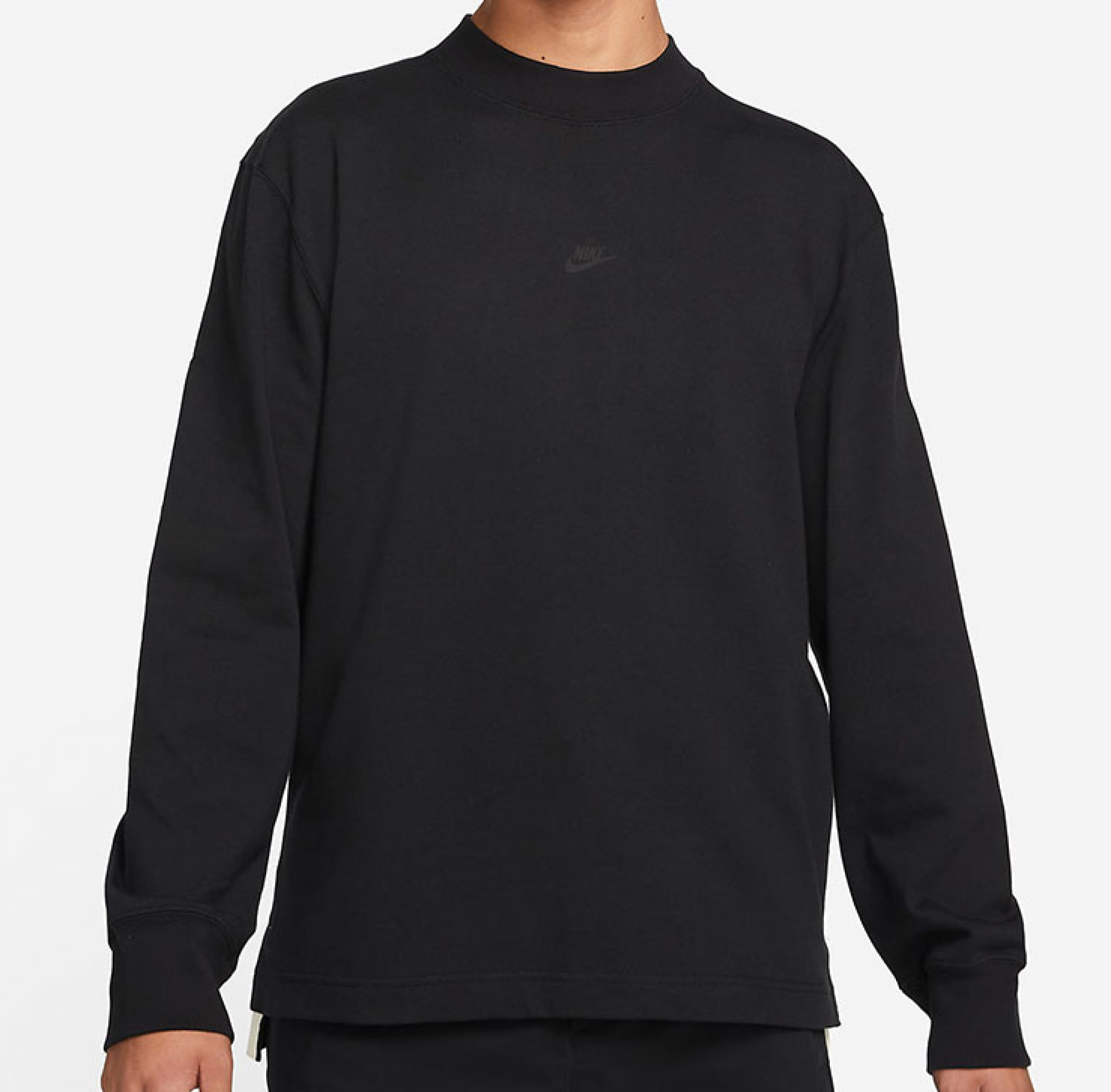 Black Mock Neck Sweatshirt фото