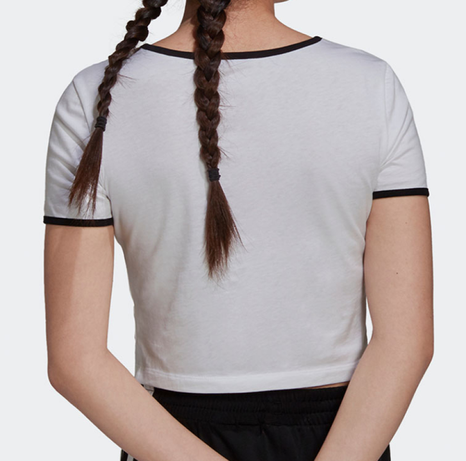 Adidas White Slim Cropped Tee H15796 Meet Market