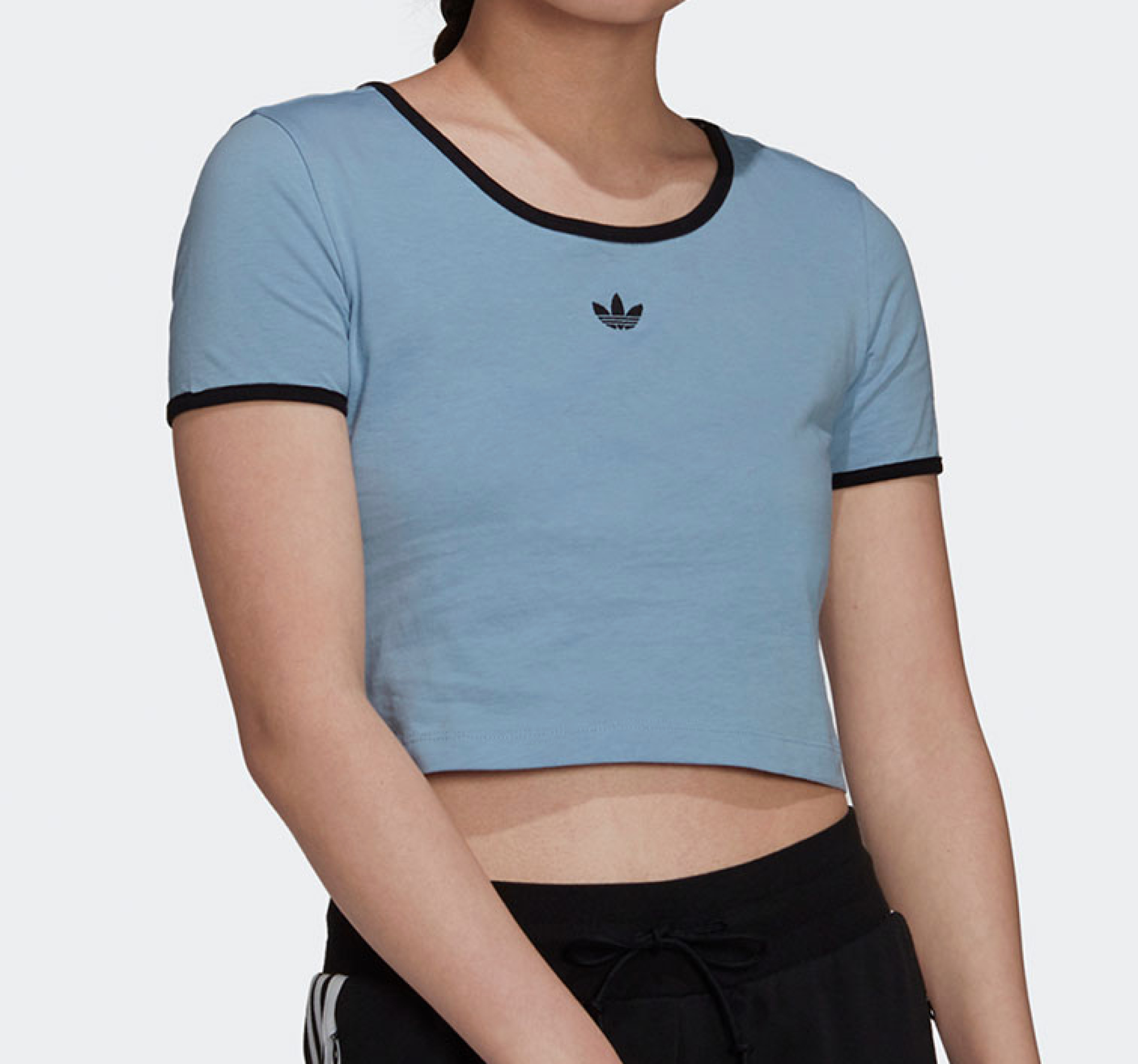 Blue Slim Cropped Tee фото