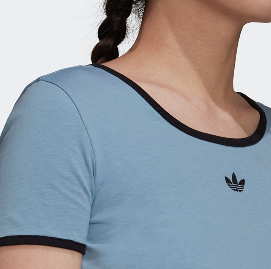 Adidas Blue Slim Cropped Tee H17951 Meet Market