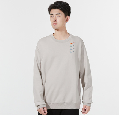 

Beige French Terry Crew Sweatshirt, Бежевый