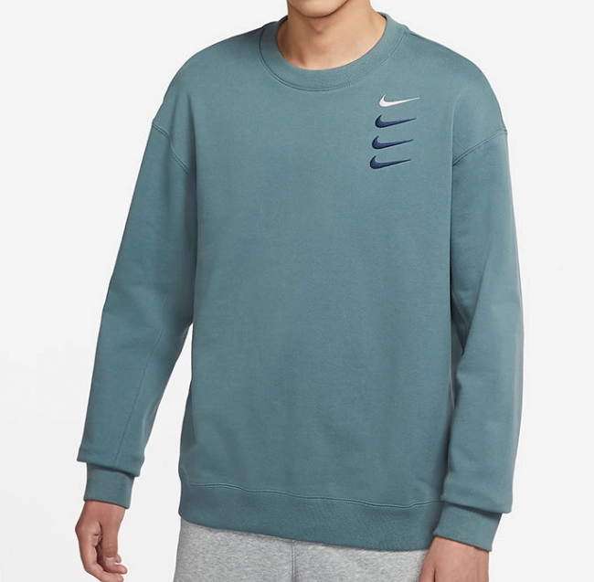 Blue French Terry Crew Sweatshirt фото