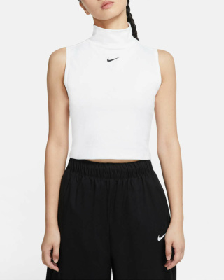 

White High Neck Top, Белый