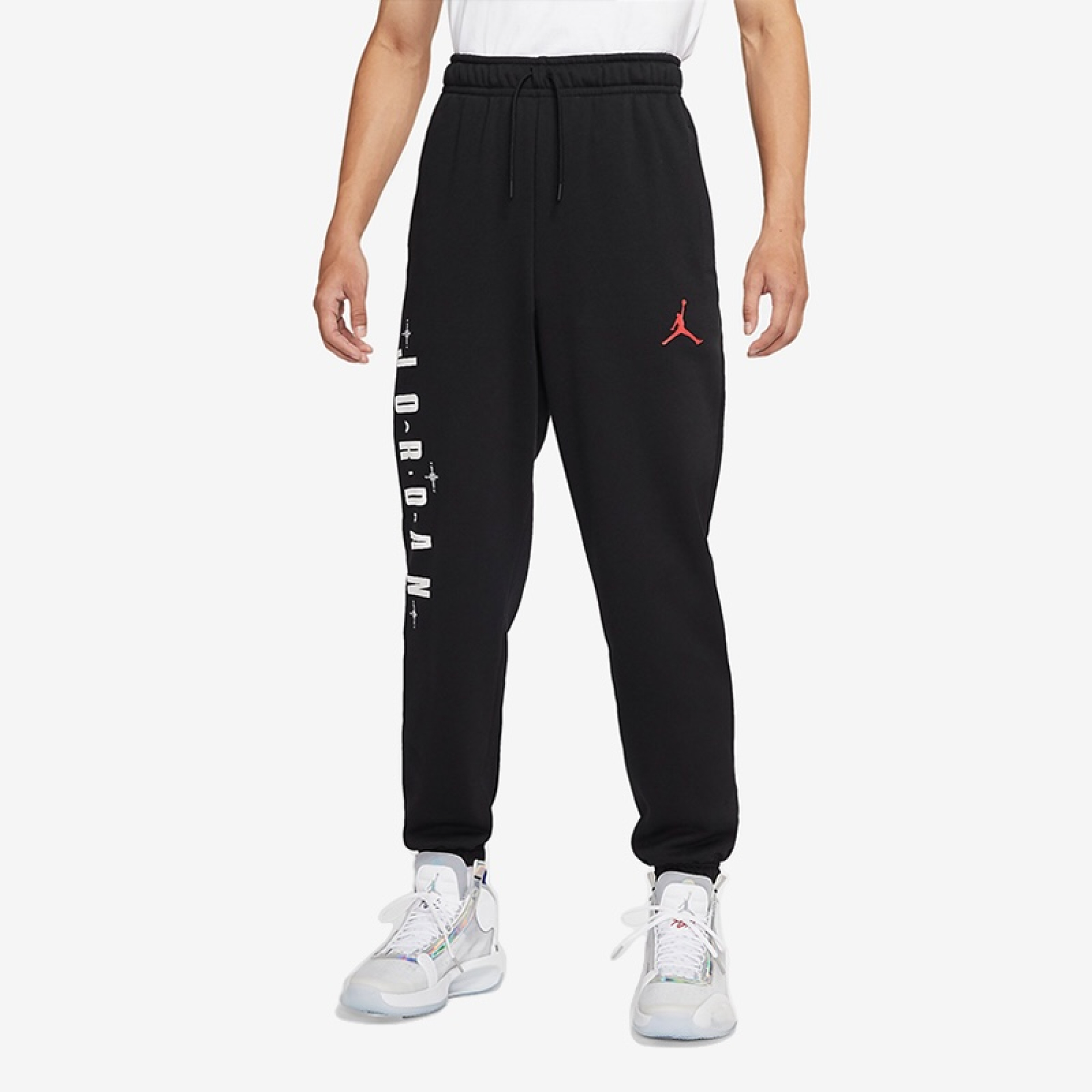 Air Jordan Big Logo Fleece Black Pants 9154 Meet Market