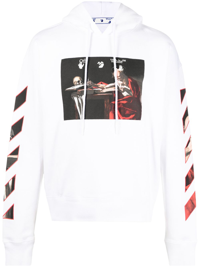 Off White Caravaggio White Hoodie CARAVAGGIOWHITEHOODIE Meet Market