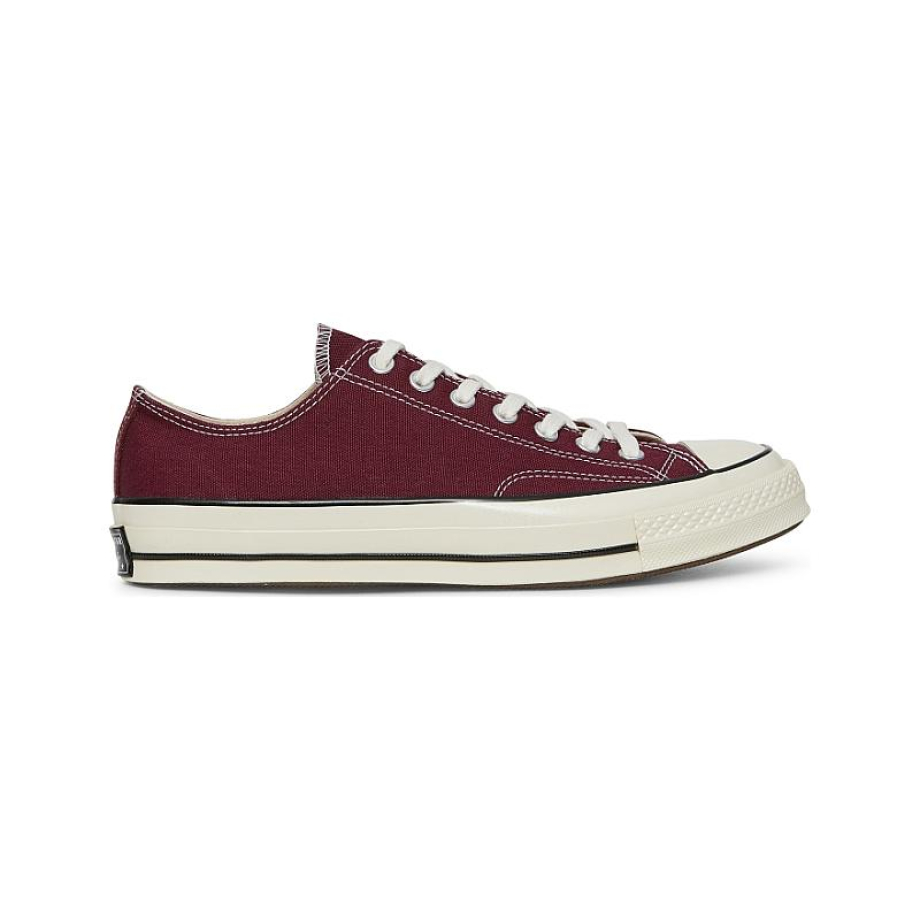 Burgundy and 2025 gold converse