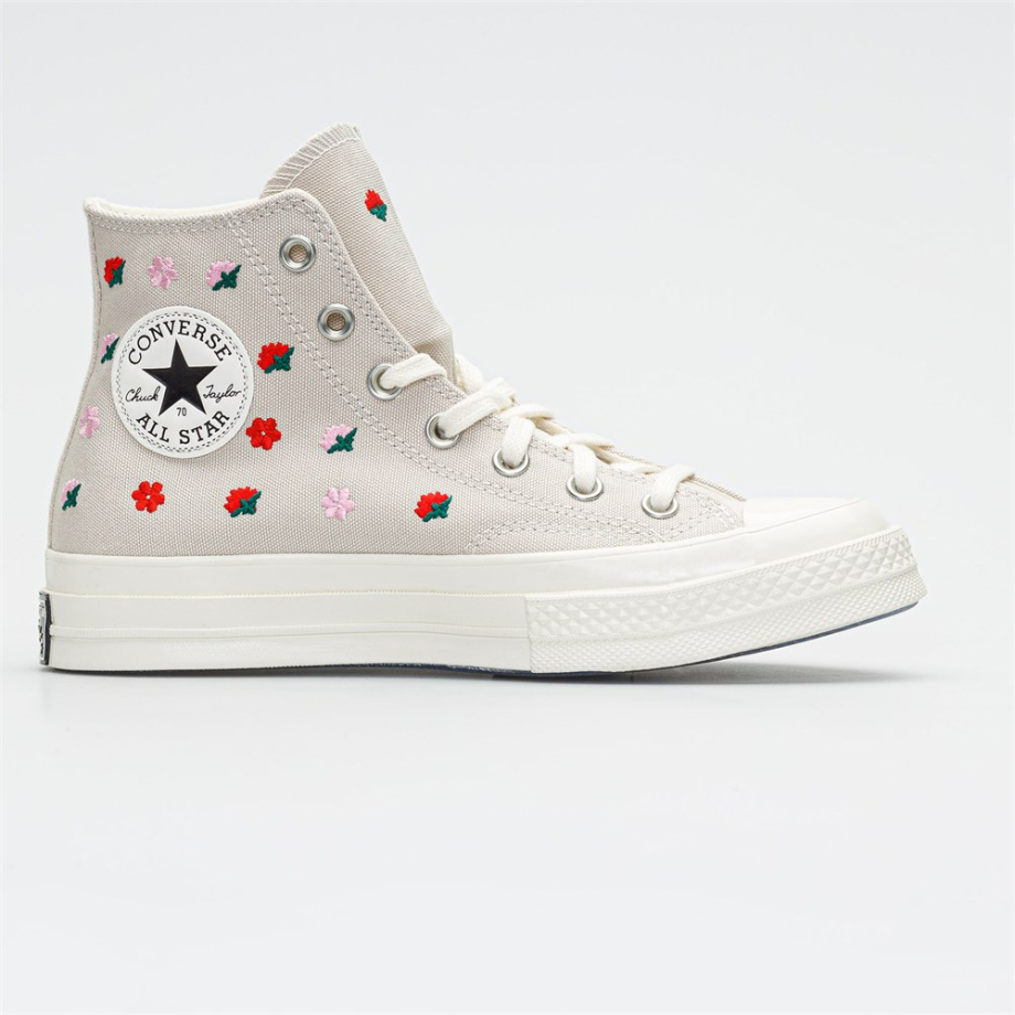 Converse Chuck Taylor High Floral Embroidery Desert Sand Egret A02201C Meet Market