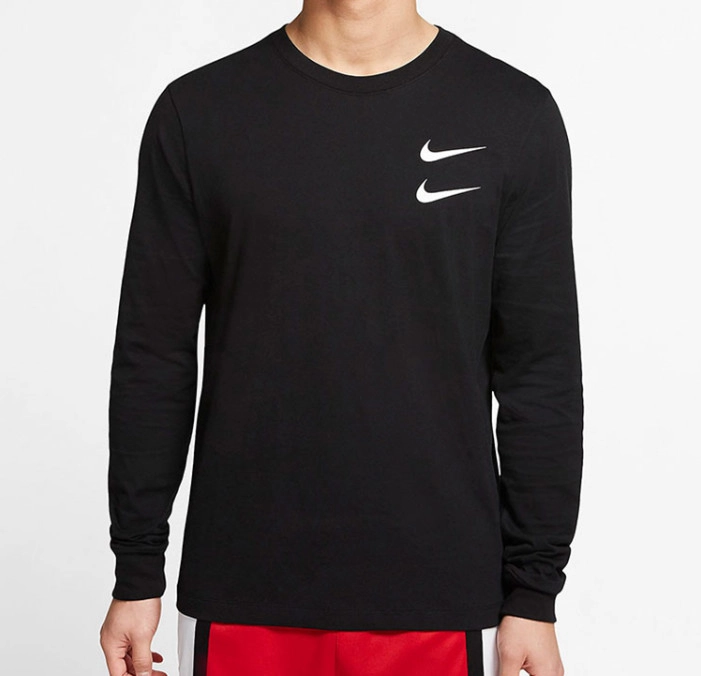 Long Sleeve Black Double logo фото