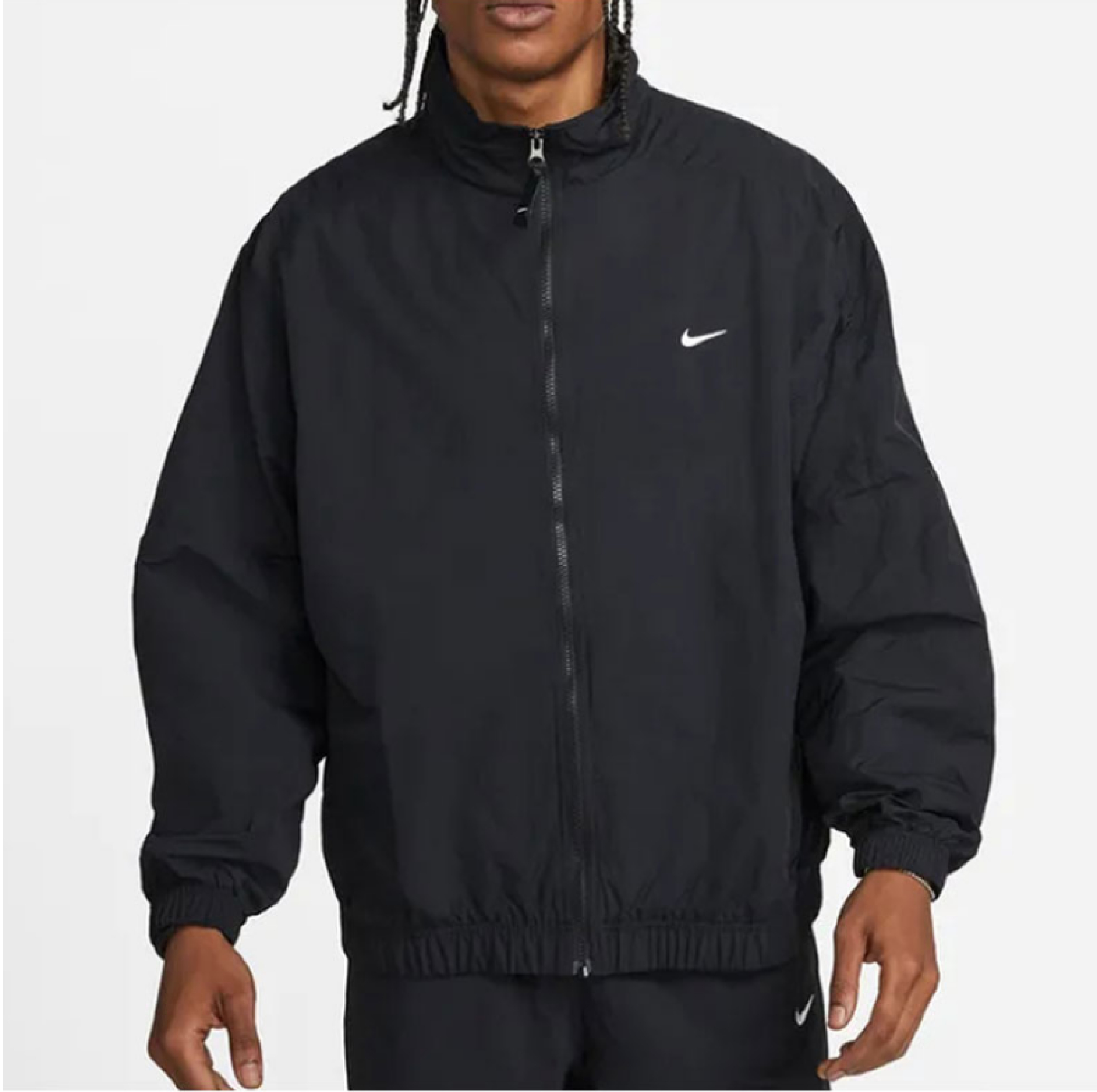 Grey black and shop white nike windbreaker