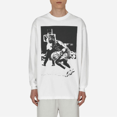 

Long Sleeve Print White, Белый