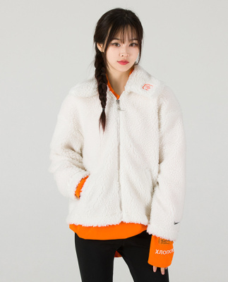 

Hoodie Oversize With Zipper White, Белый