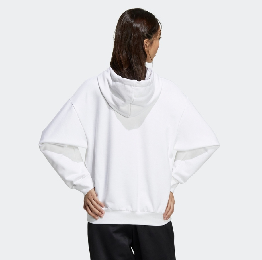 Adidas Hoodie Oversize With Double Zipper White HC0569 Meet Market