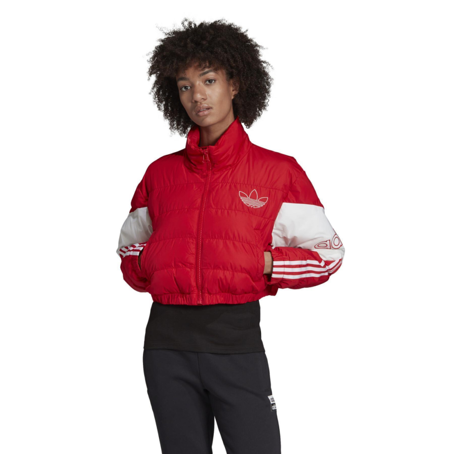 Adidas Cropped Putter Jacket Red ED7599 Meet Market