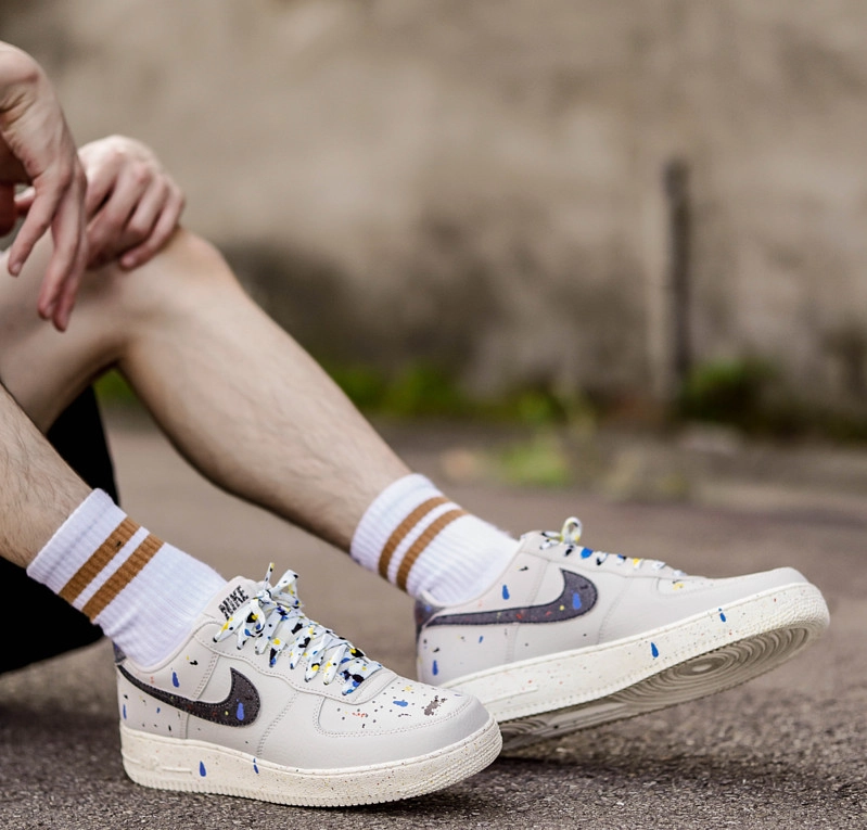 Air Force 1 Low Paint Splatter-Light Bone фото