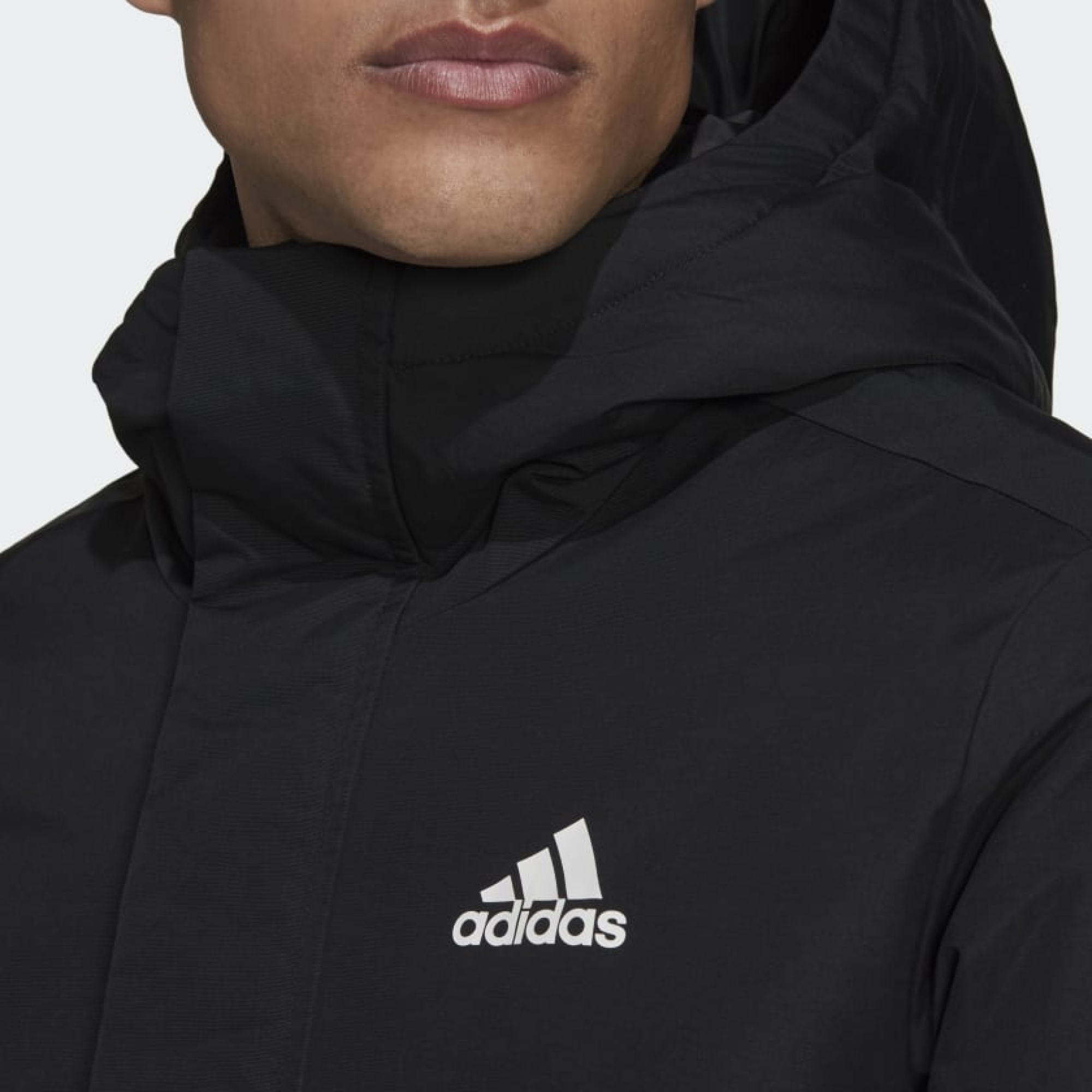 Adidas 3 stripe jacket shop with hood