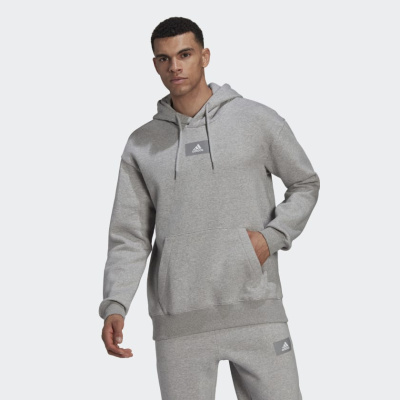 

Essential Cotton Fleece Hoodie, Серый
