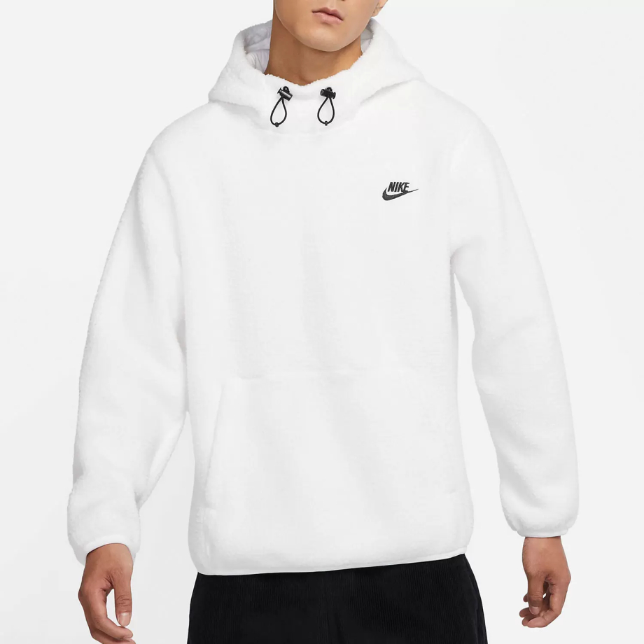 Nike funnel neck hoodie white hotsell