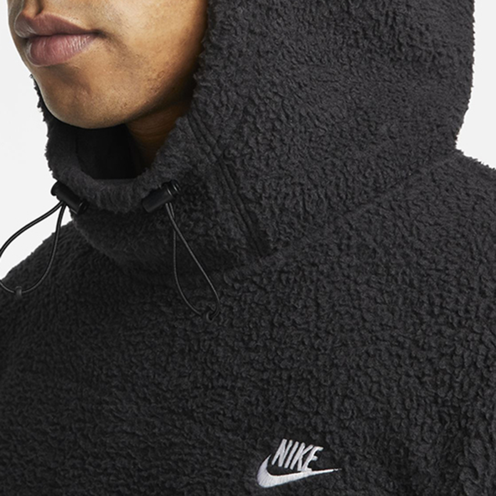 Nike sherpa hoodie black sale