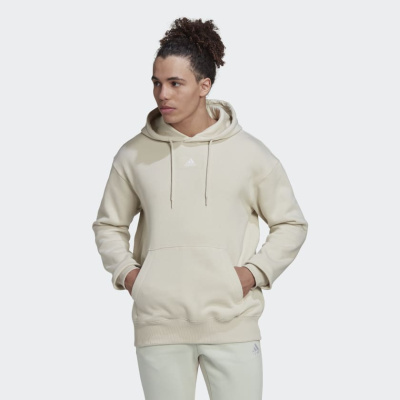 

Essential Cotton Fleece Hoodie Beige, Бежевый