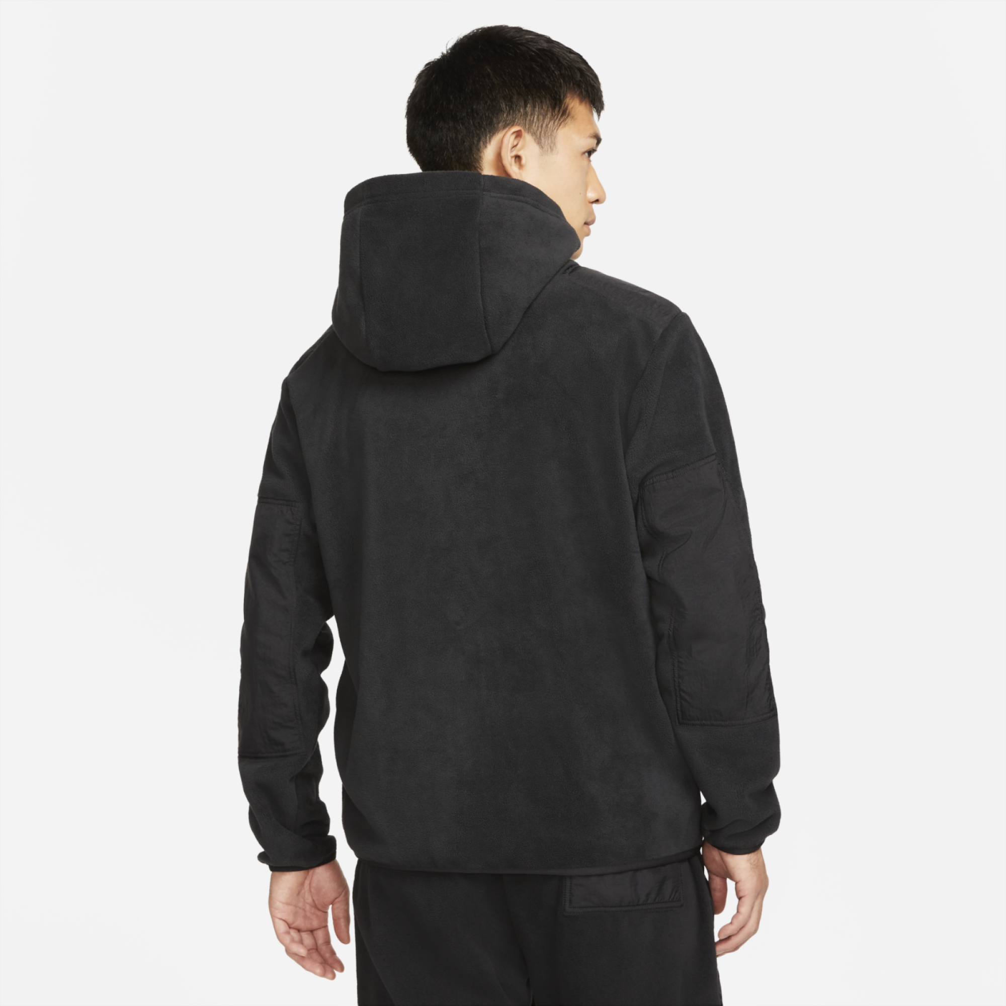 Black zip fleece best sale