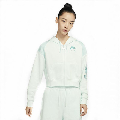 

Zip Hoodie Short White, Голубой