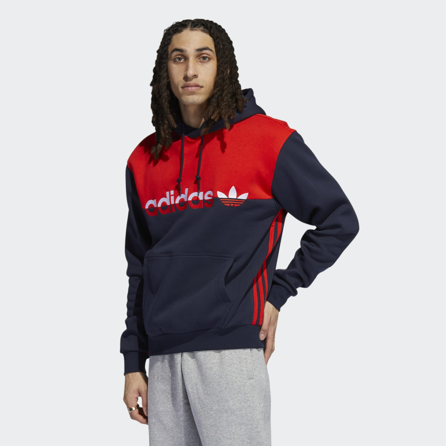 Adidas hoodie black red online